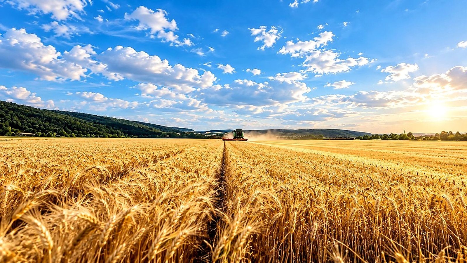 Large-scale grain harvest for commodity supply